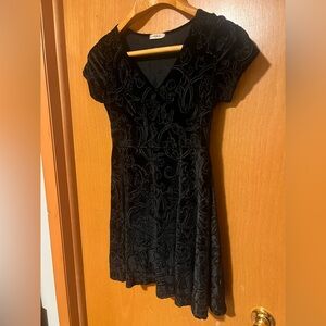 Stylebook Jacquard Black Velvet Party Dress Size M